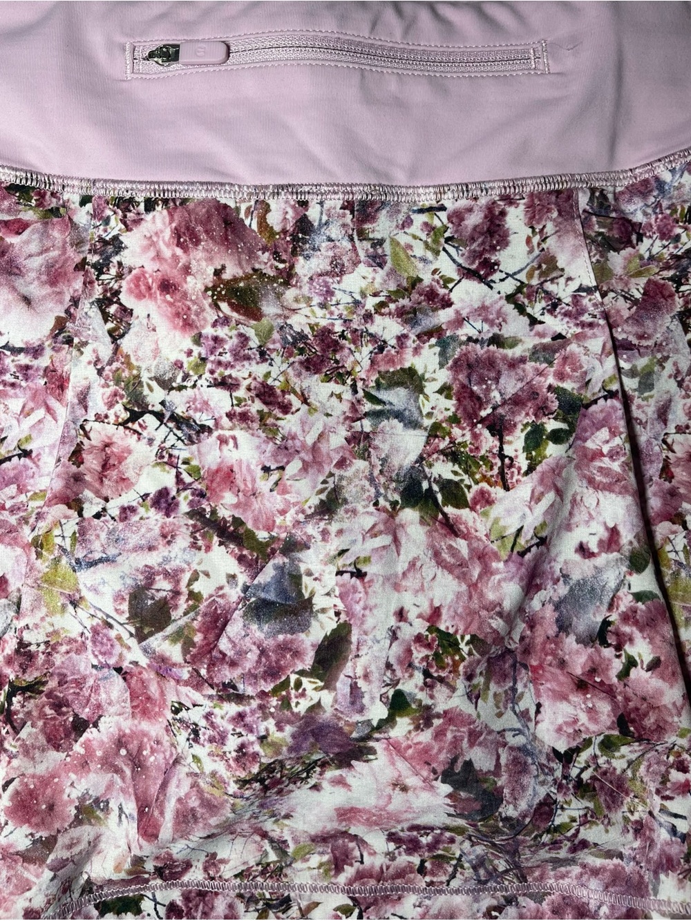 Lululemon Play Off The Pleats Skirt Skort Blossom Spritz Pink Chalk Floral-SZ 8 - Picture 7 of 8